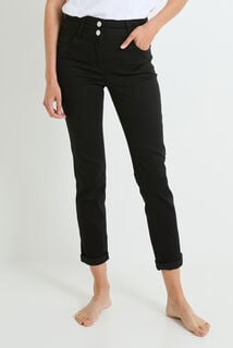 Jean raccourci taille haute HANOI femme