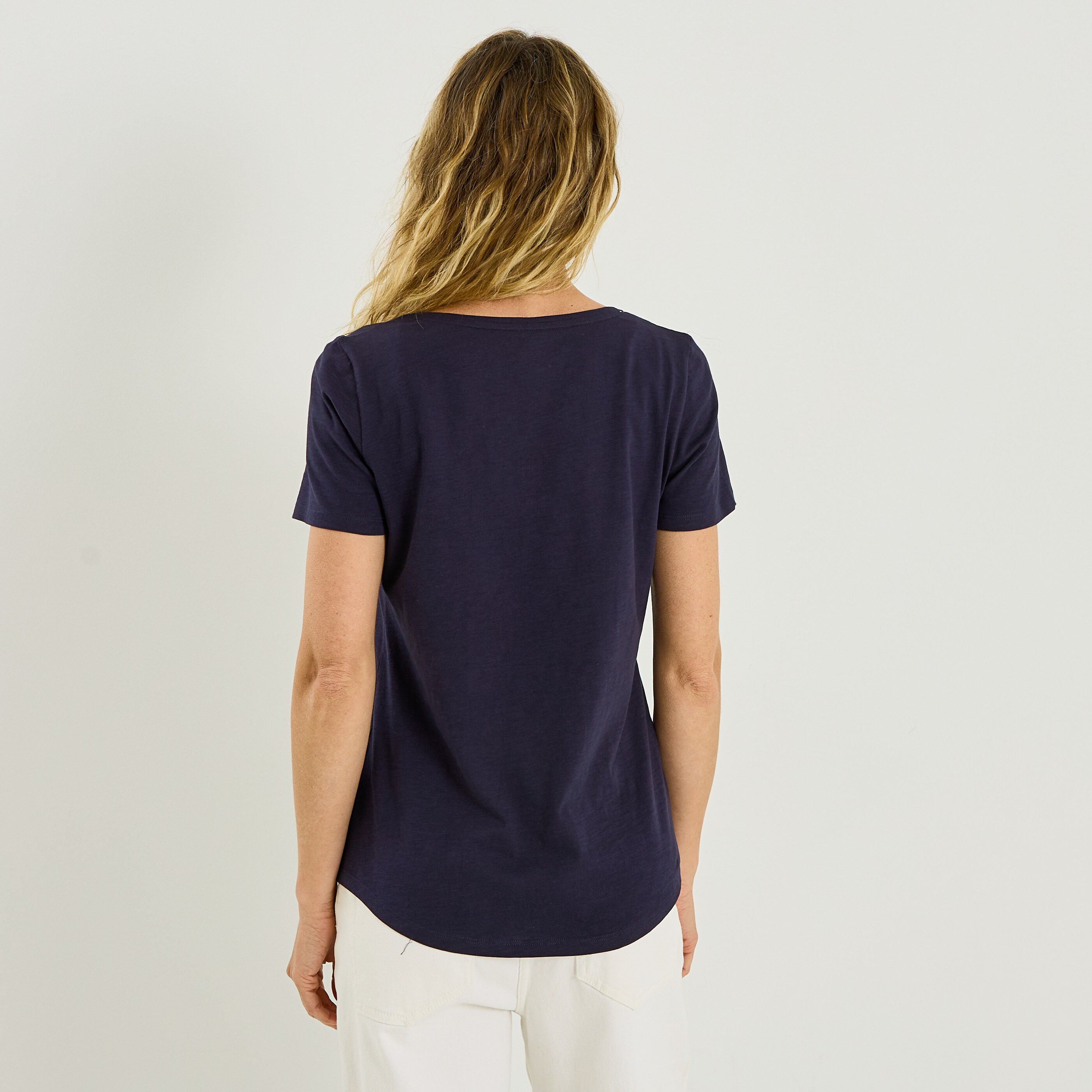 T-shirt col V femme