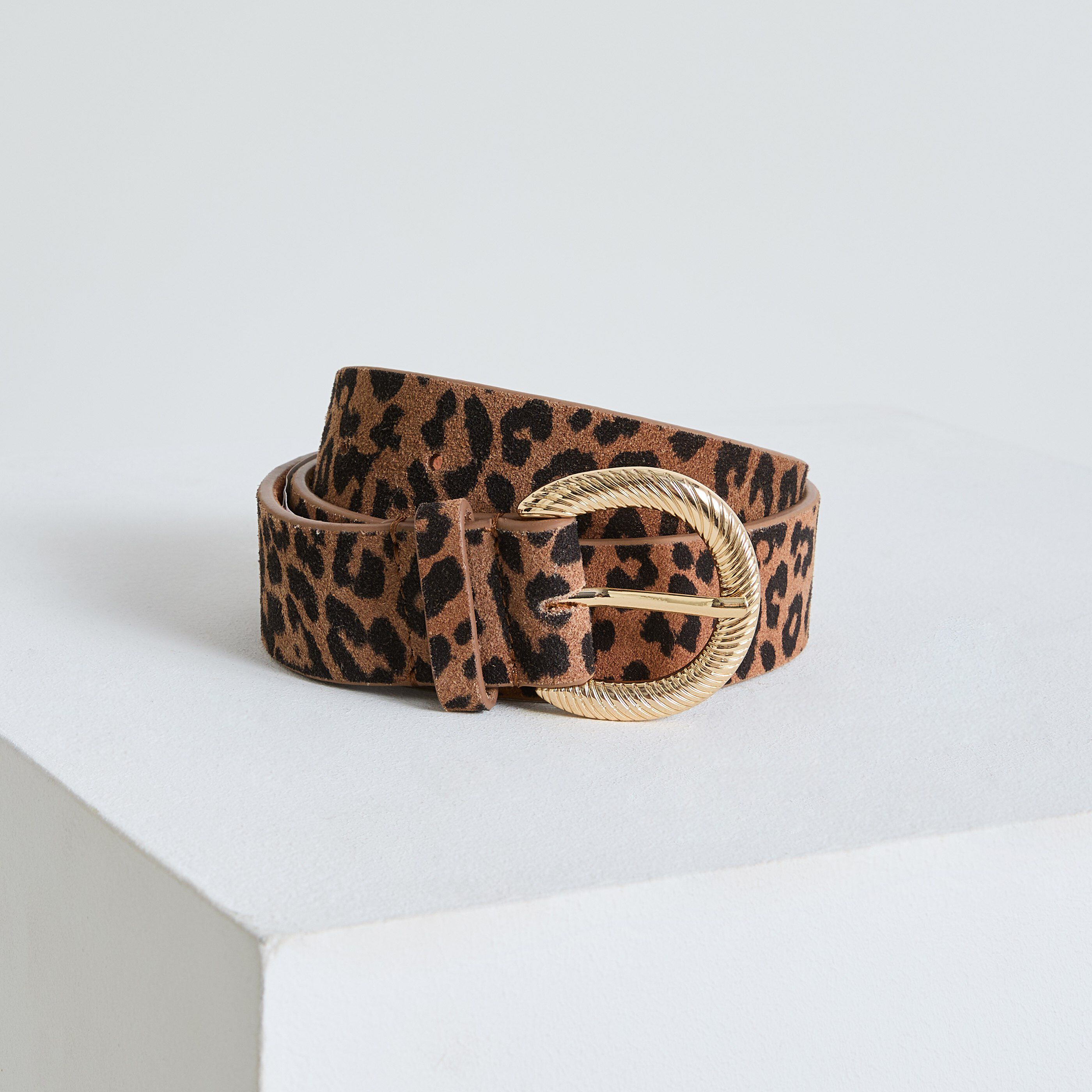 Ceinture croute de cuir femme CAMEL Graindemalice