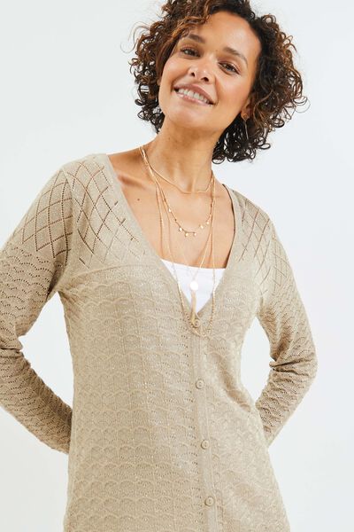 Gilet ajouré femme