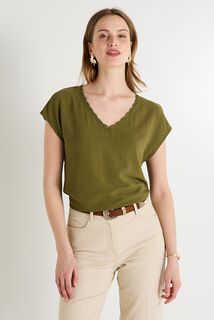 Blouse col V femme