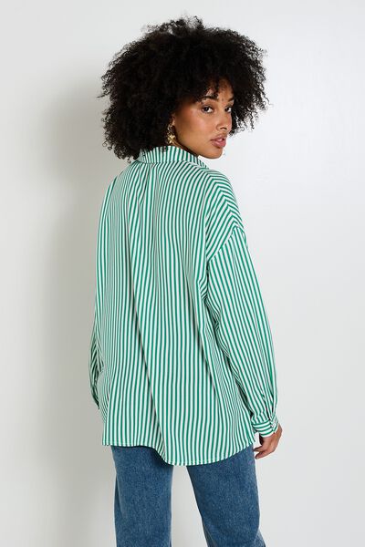 Chemise loose rayée femme