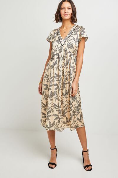Robe longue imprimée femme