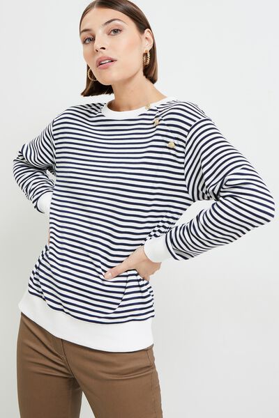 Sweat rayures femme