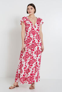 Robe longue imprimée femme