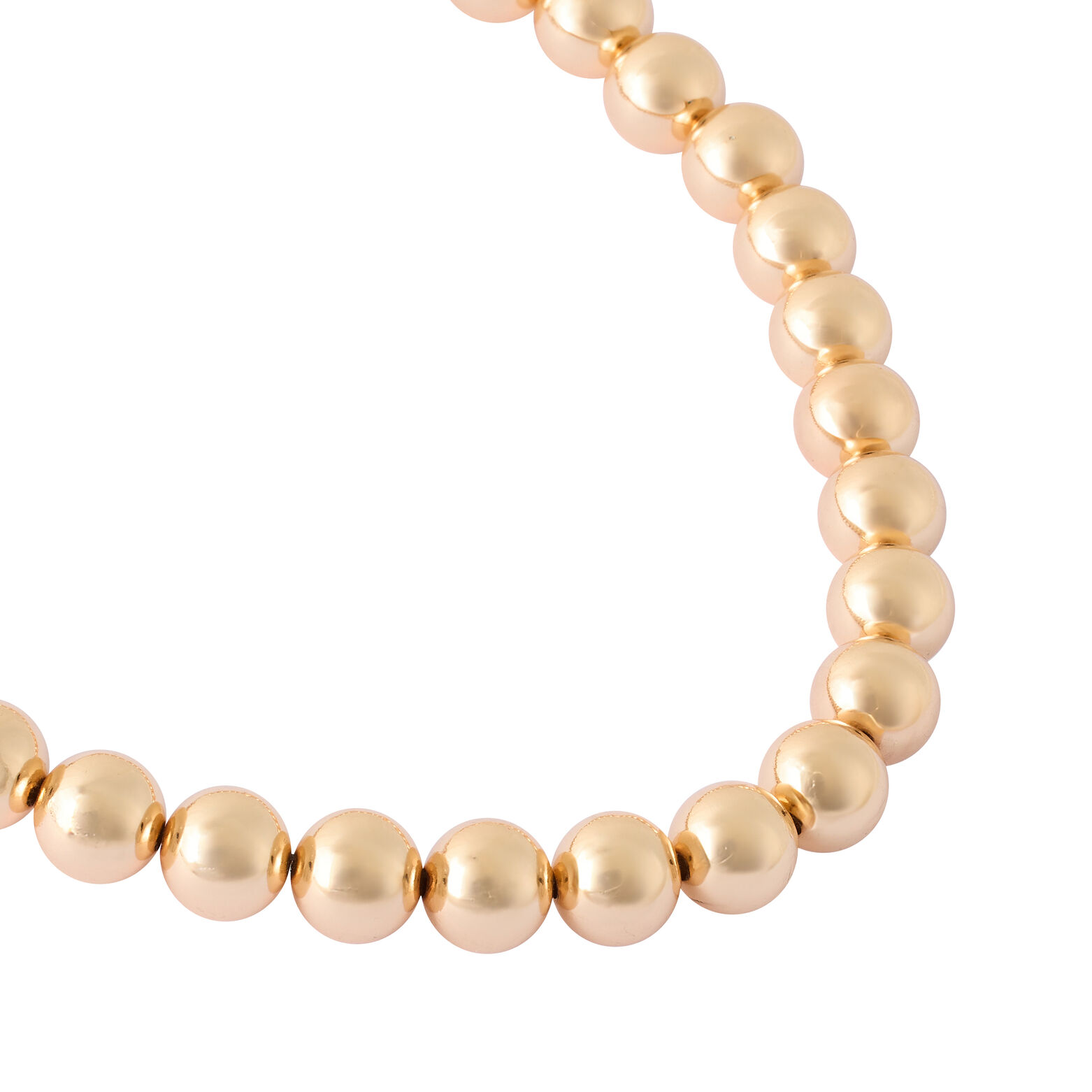 Collier perles dorées
