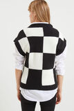 Pull sans manches patchwork femme