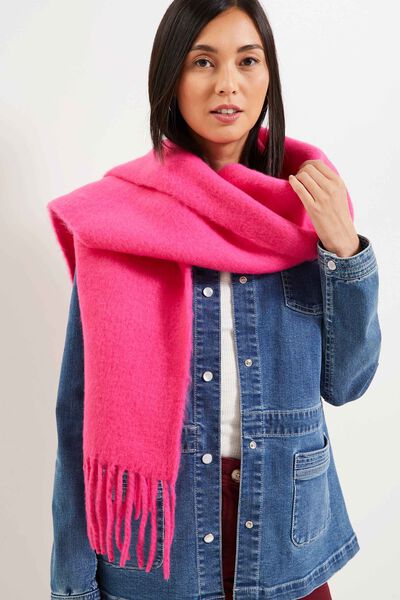 Echarpe unie fluffy femme