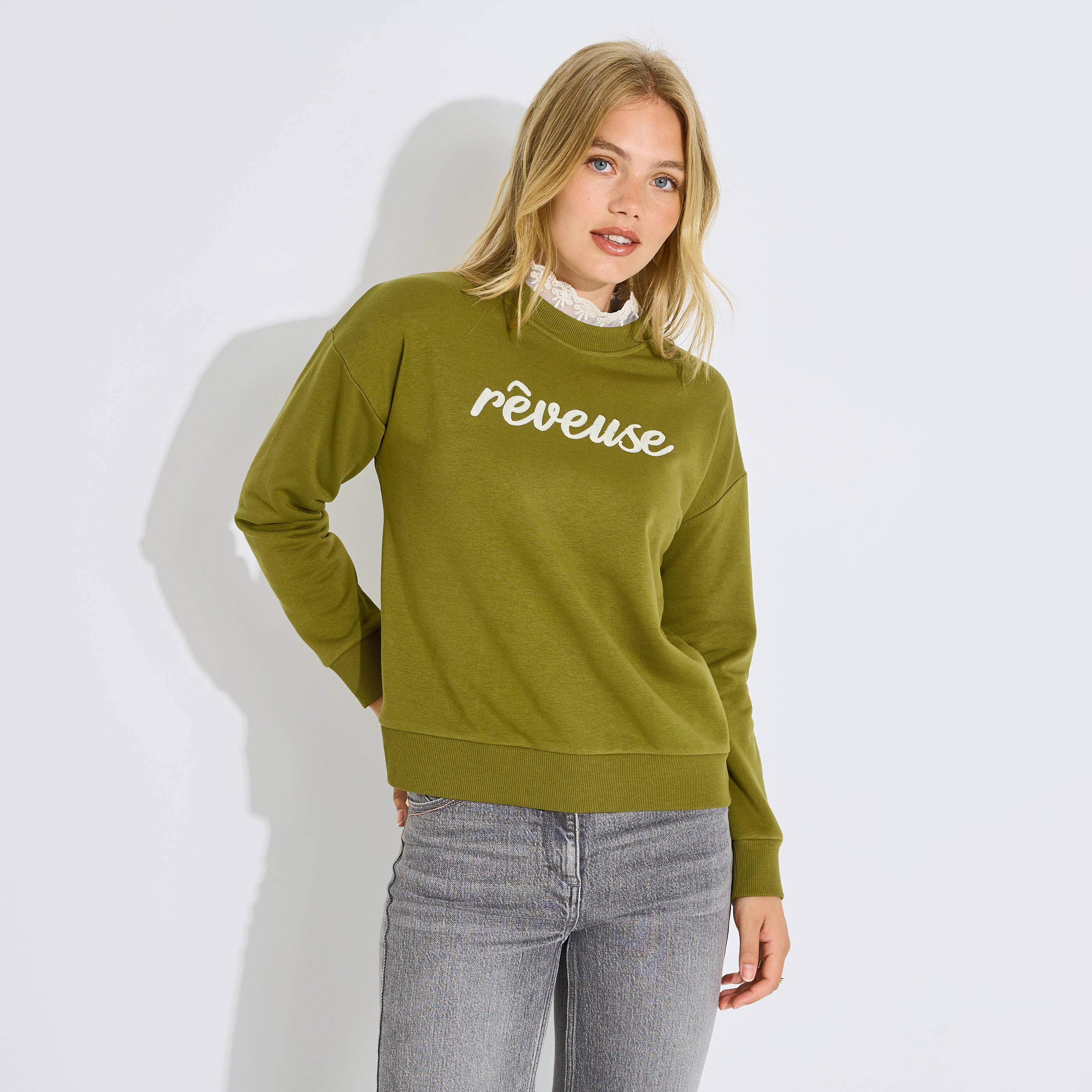Sweat col victorien femme