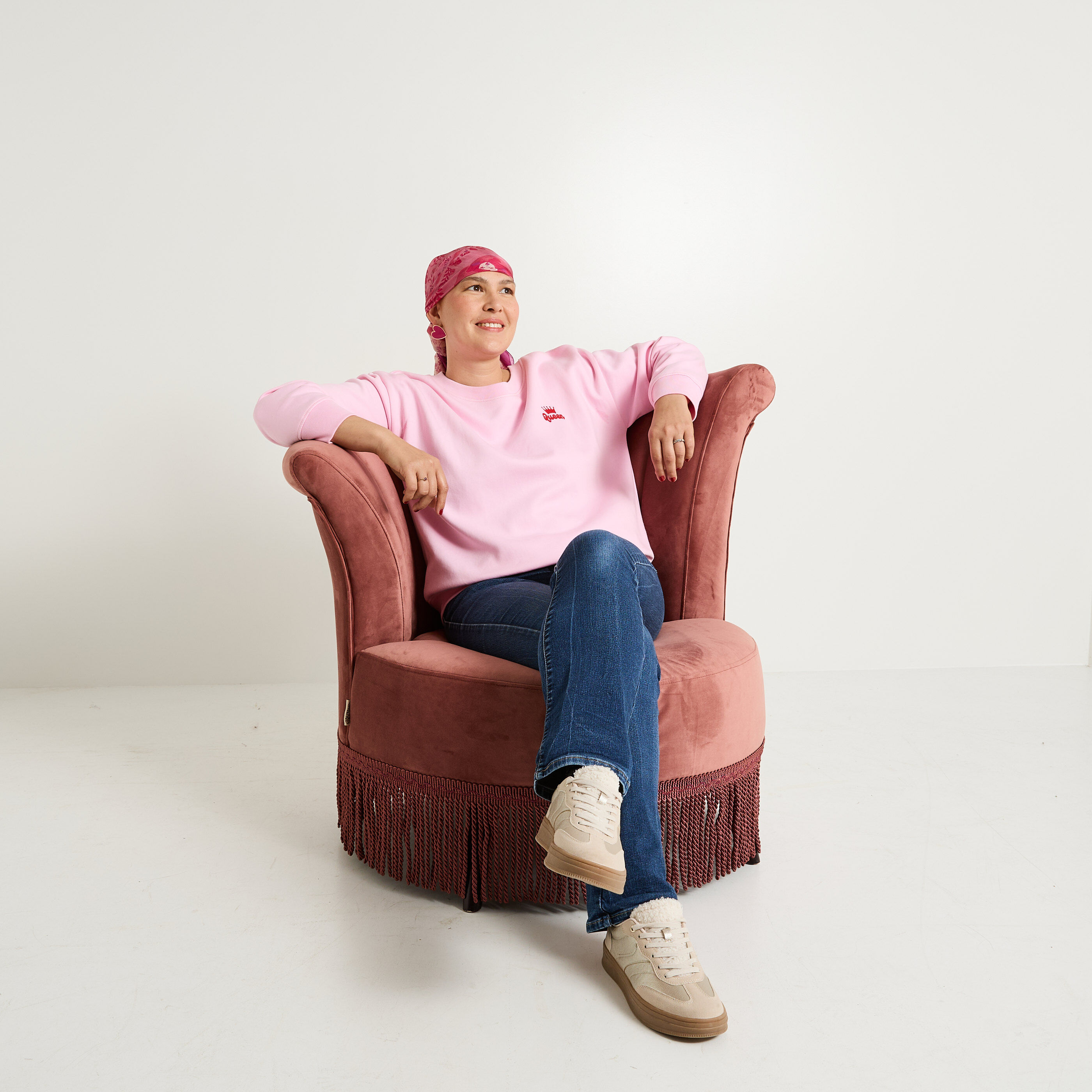 Sweat imprim&eacute; &agrave; col rond femme