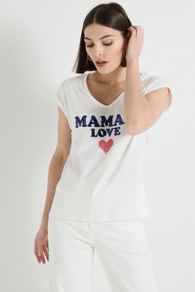 T-shirt col V femme
