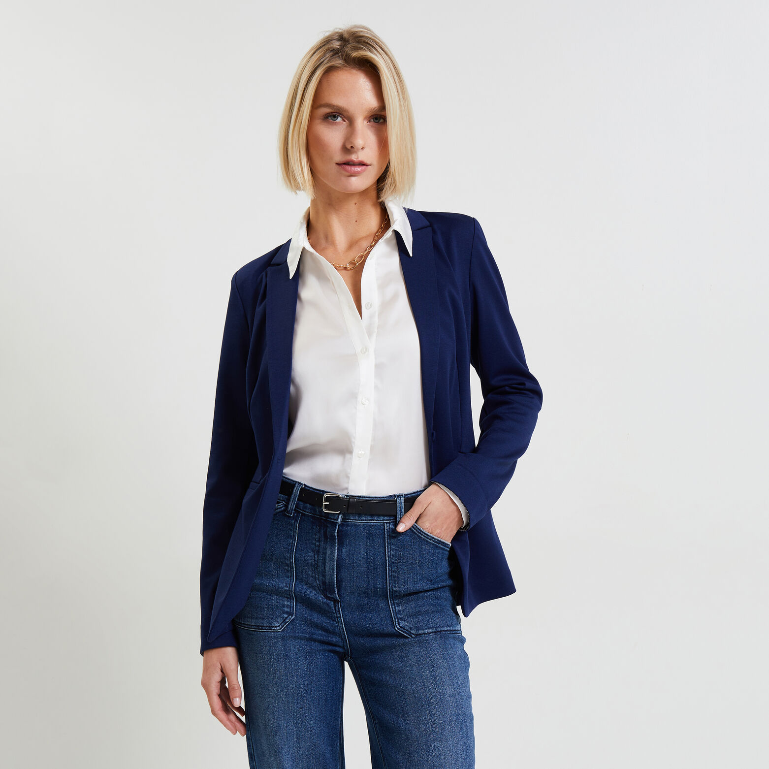 Veste tailleur en maille femme