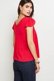 Blouse manches courtes col V