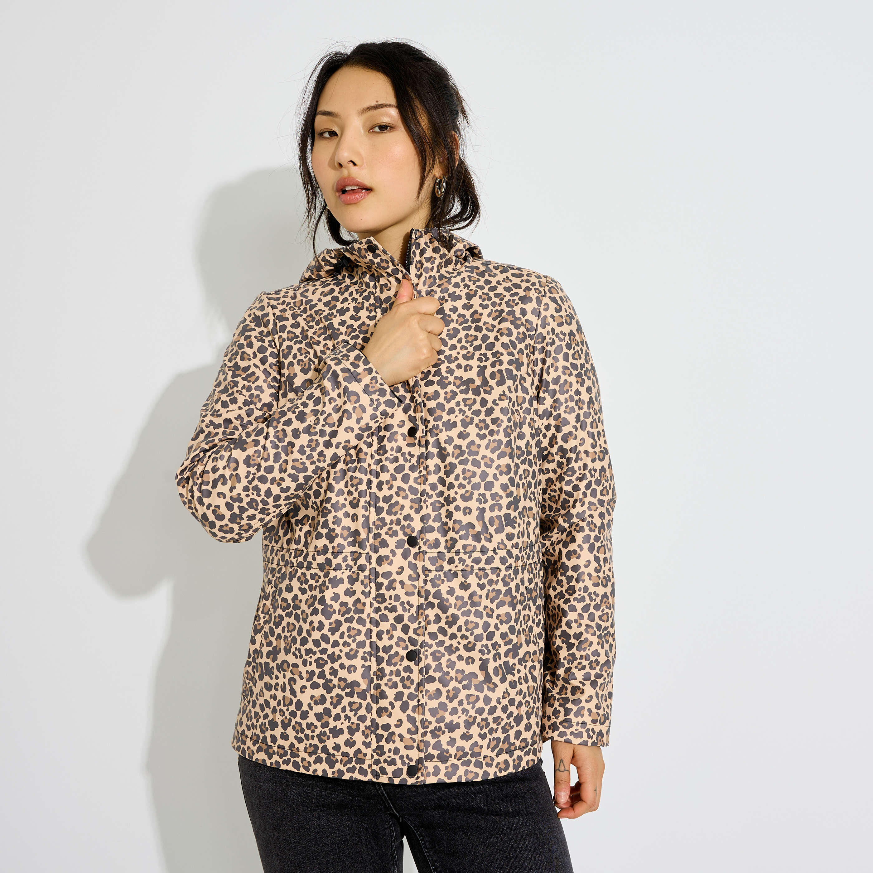Cir&eacute; imperm&eacute;able imprim&eacute; l&eacute;opard femme