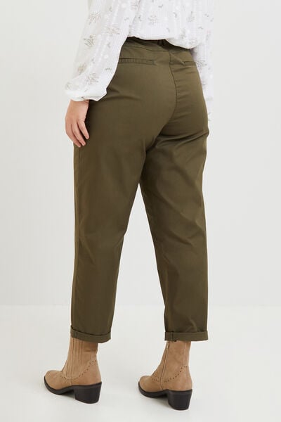 Pantalon chino raccourci femme