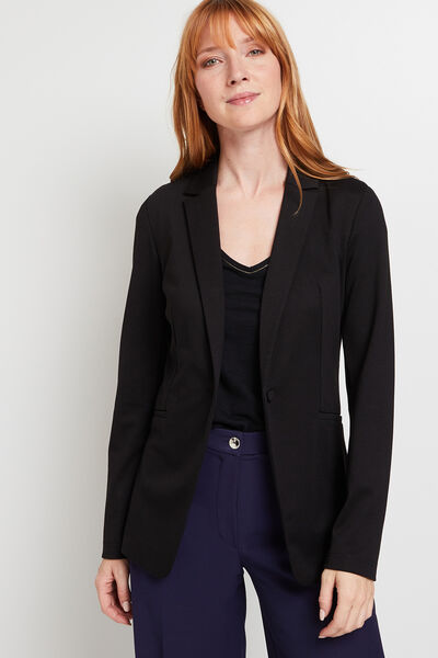 Veste en maille col tailleur femme