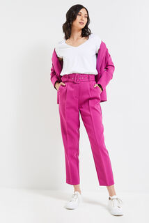Pantalon à pinces fushia