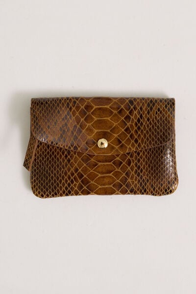 Porte-monnaie imprimé serpent femme