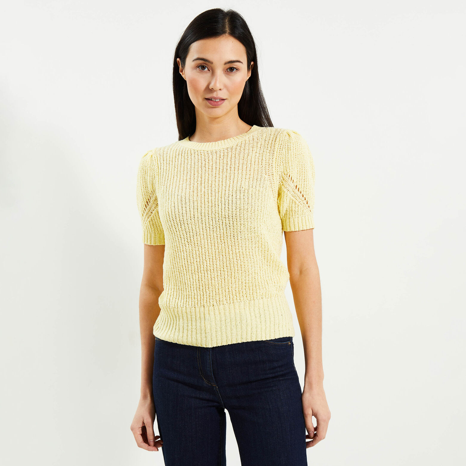 Pull manches courtes femme