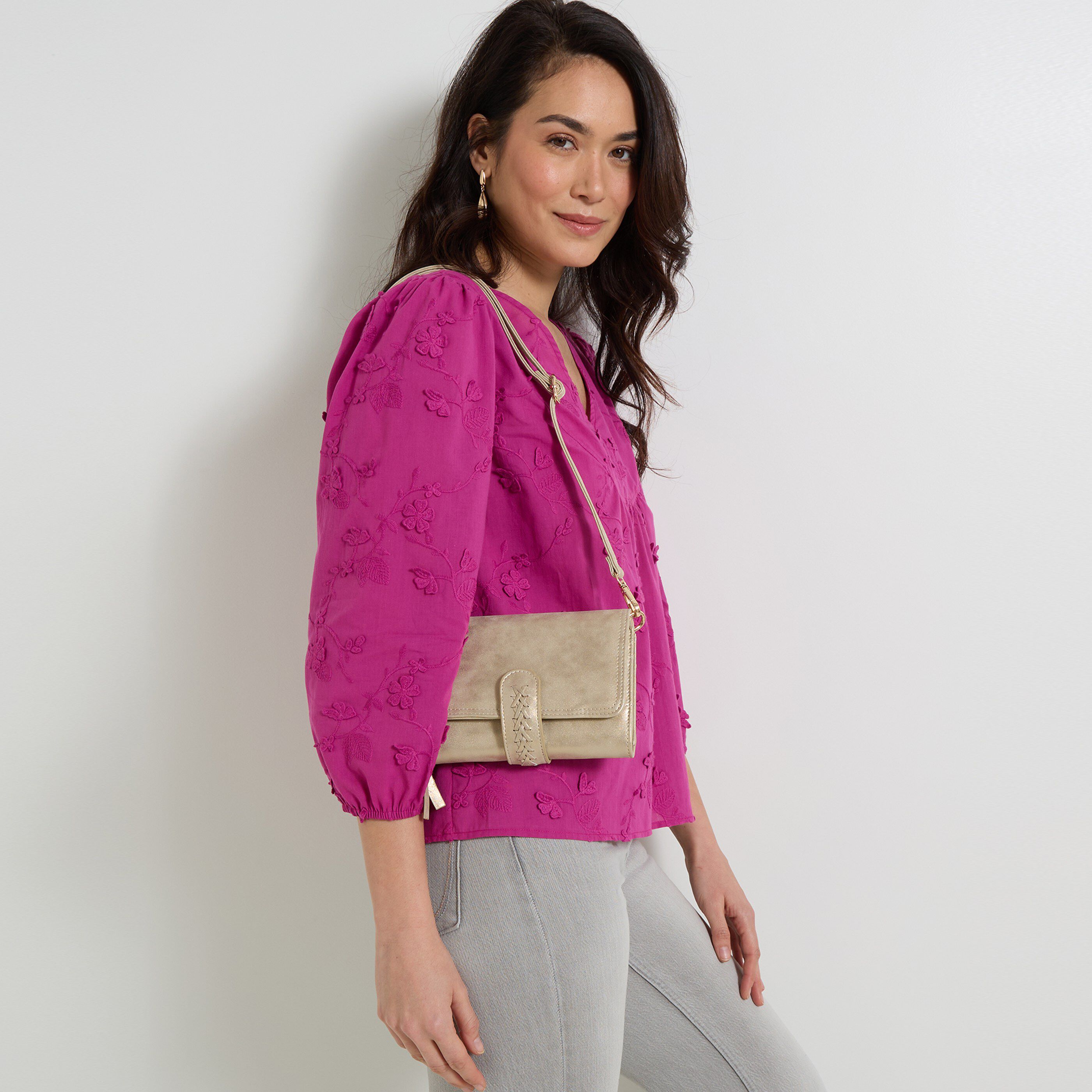 Sac pochette &agrave; rabat femme