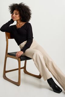 Pull col V femme