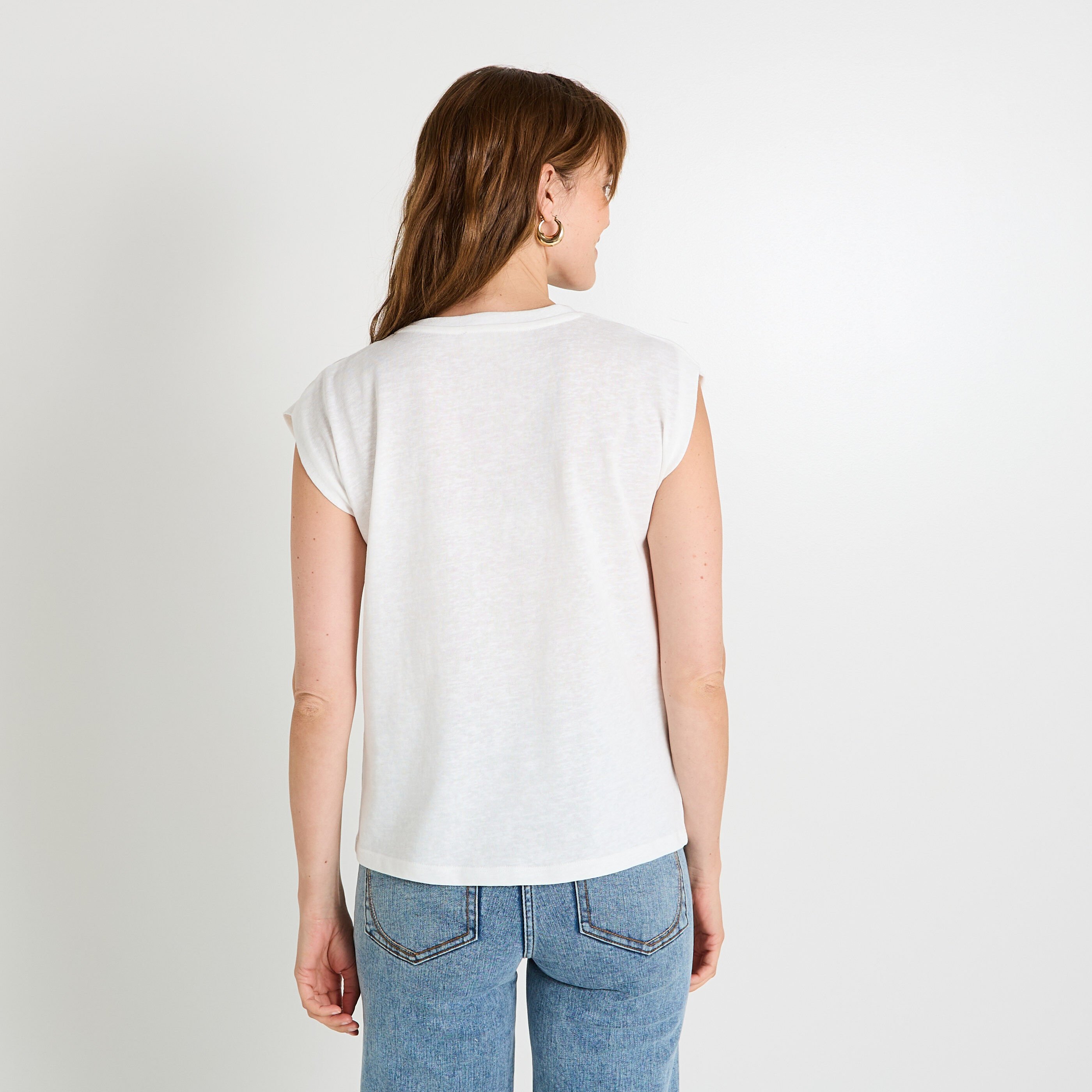 T-shirt imprim&eacute; femme