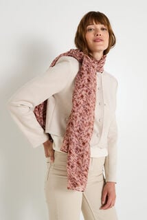 Étole longue imprimé fleuri femme