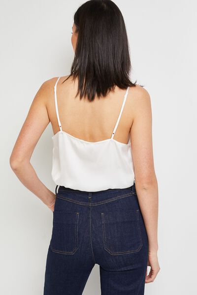 Débardeur satiné à bretelles femme