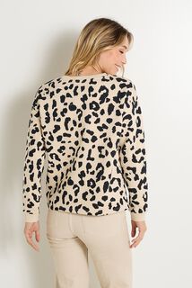 Sweat imprimé léopard femme