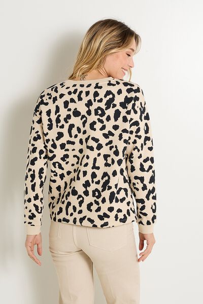 Sweat imprimé léopard femme