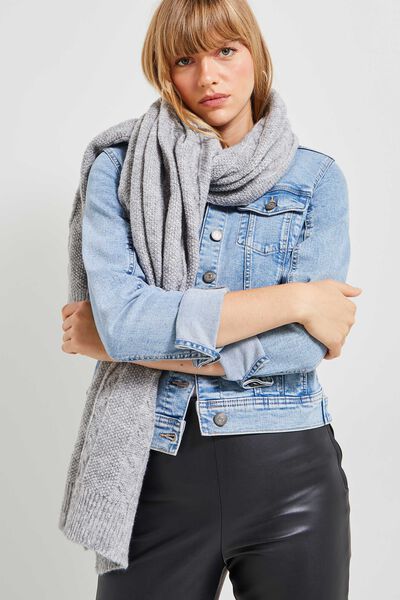 Echarpe tricot torsadé femme