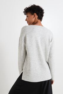 Pull col V femme