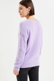 Pull fluffy col V femme