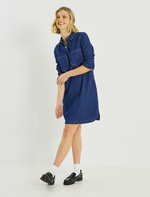 Robe en denim avec clous