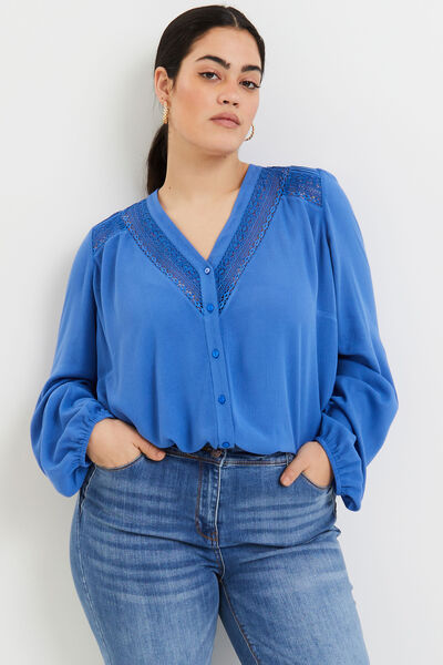 Chemise détails ajourés femme