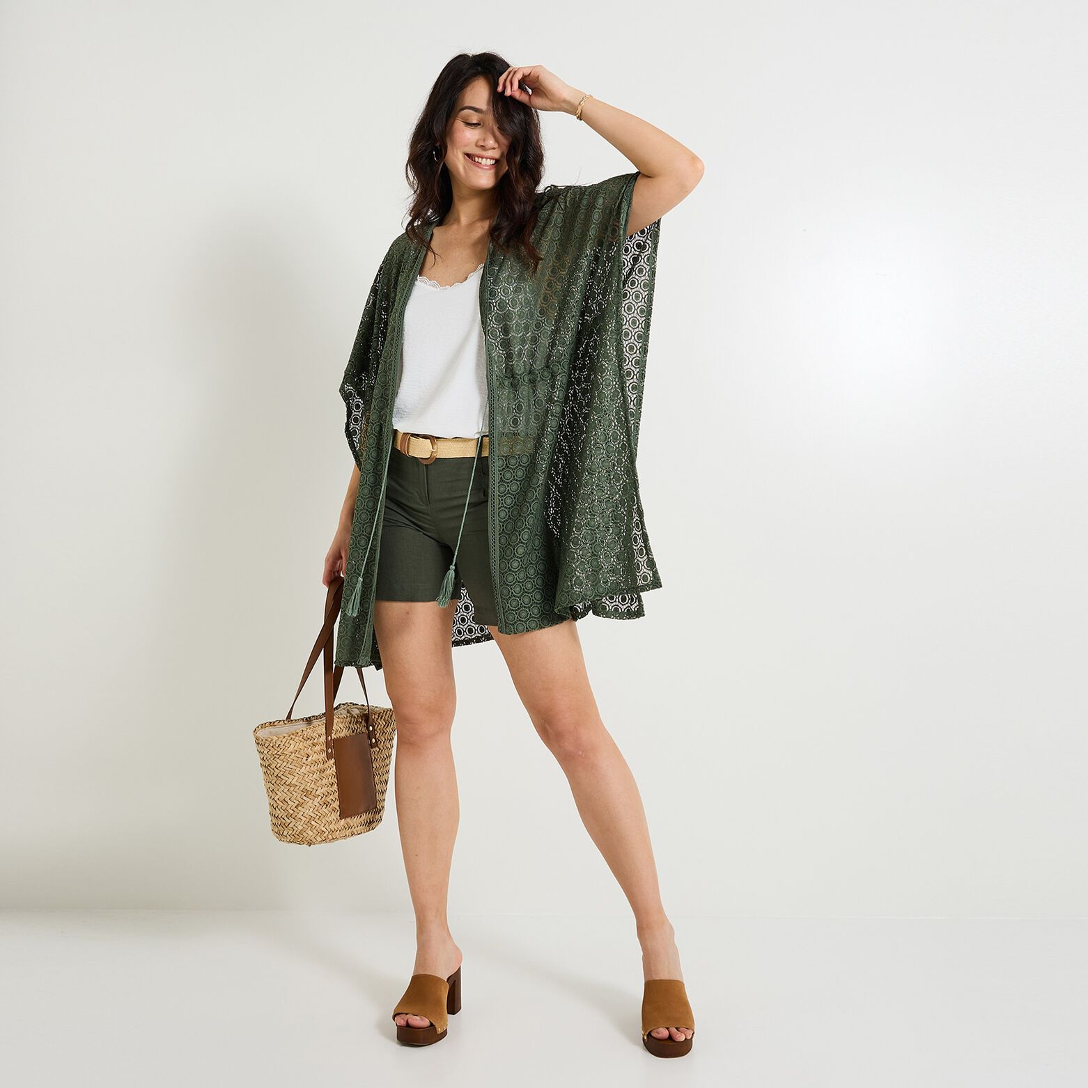 Pareo en crochet femme