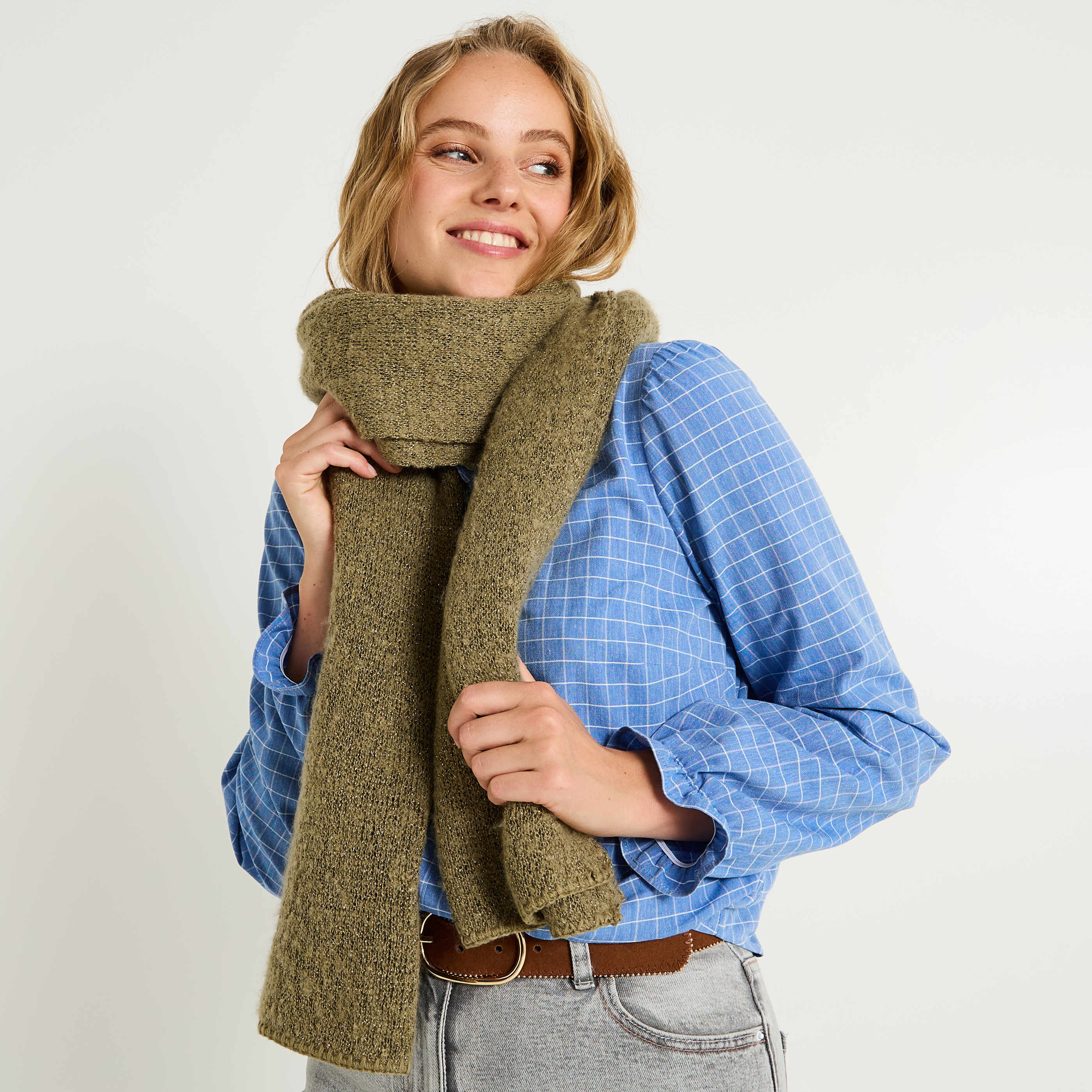 &Eacute;charpe fluffy unie femme