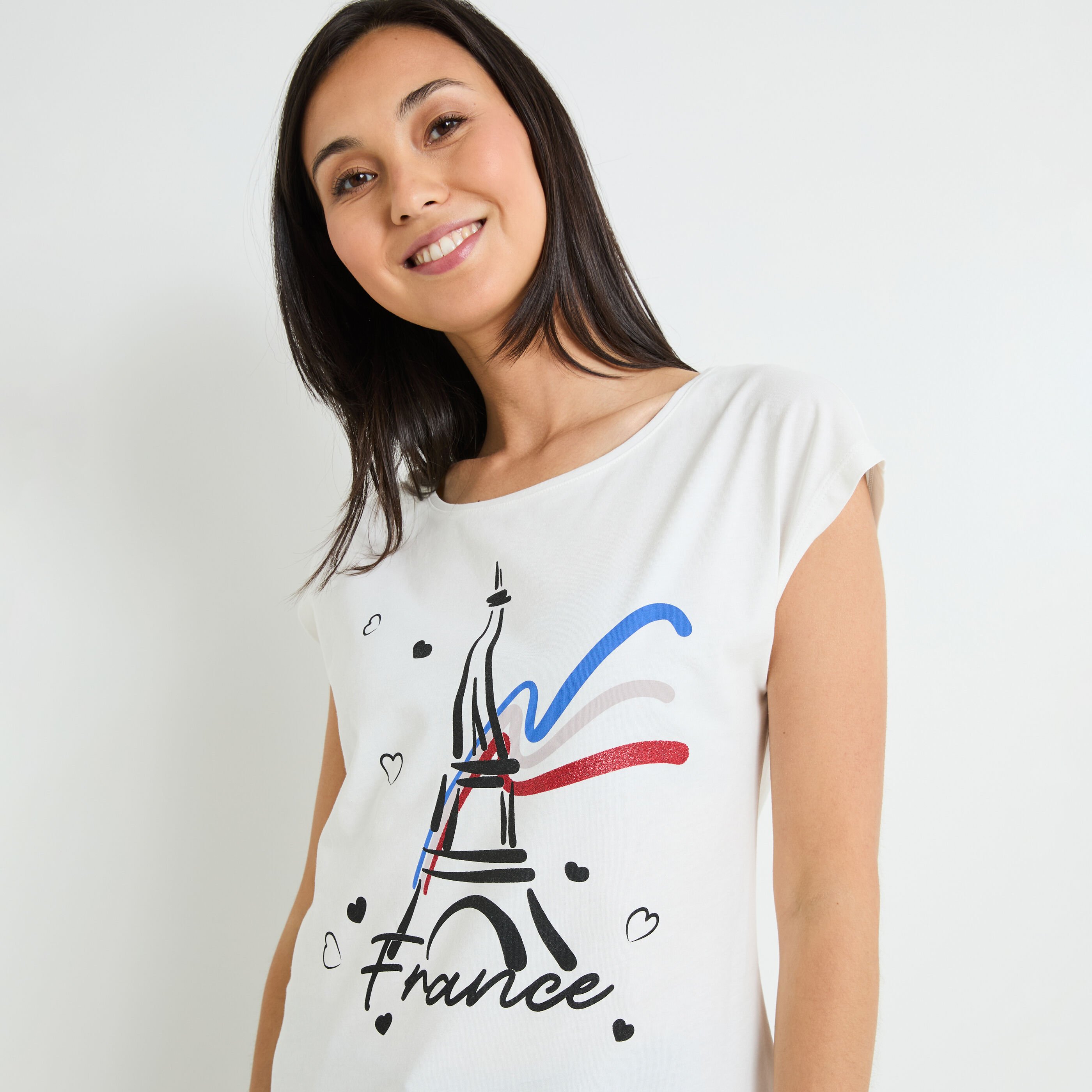 Tshirt print femme