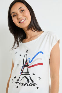Tshirt print femme
