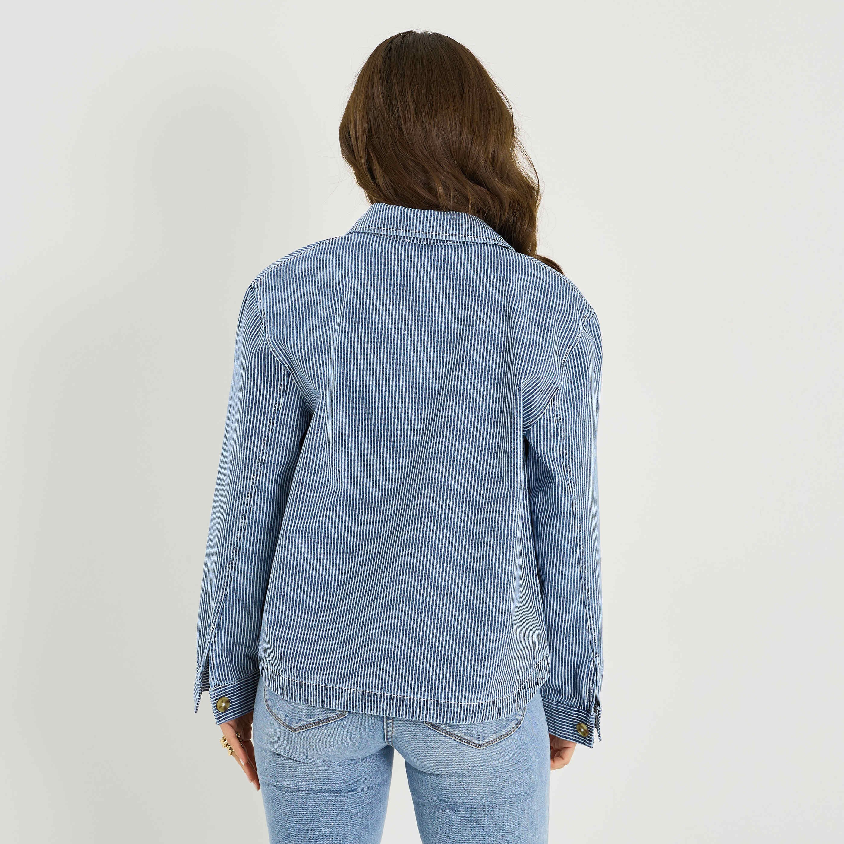 Veste &agrave; rayures verticales femme