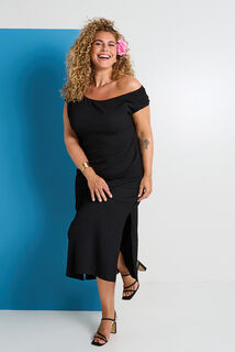 Robe longue en maille gaufrée