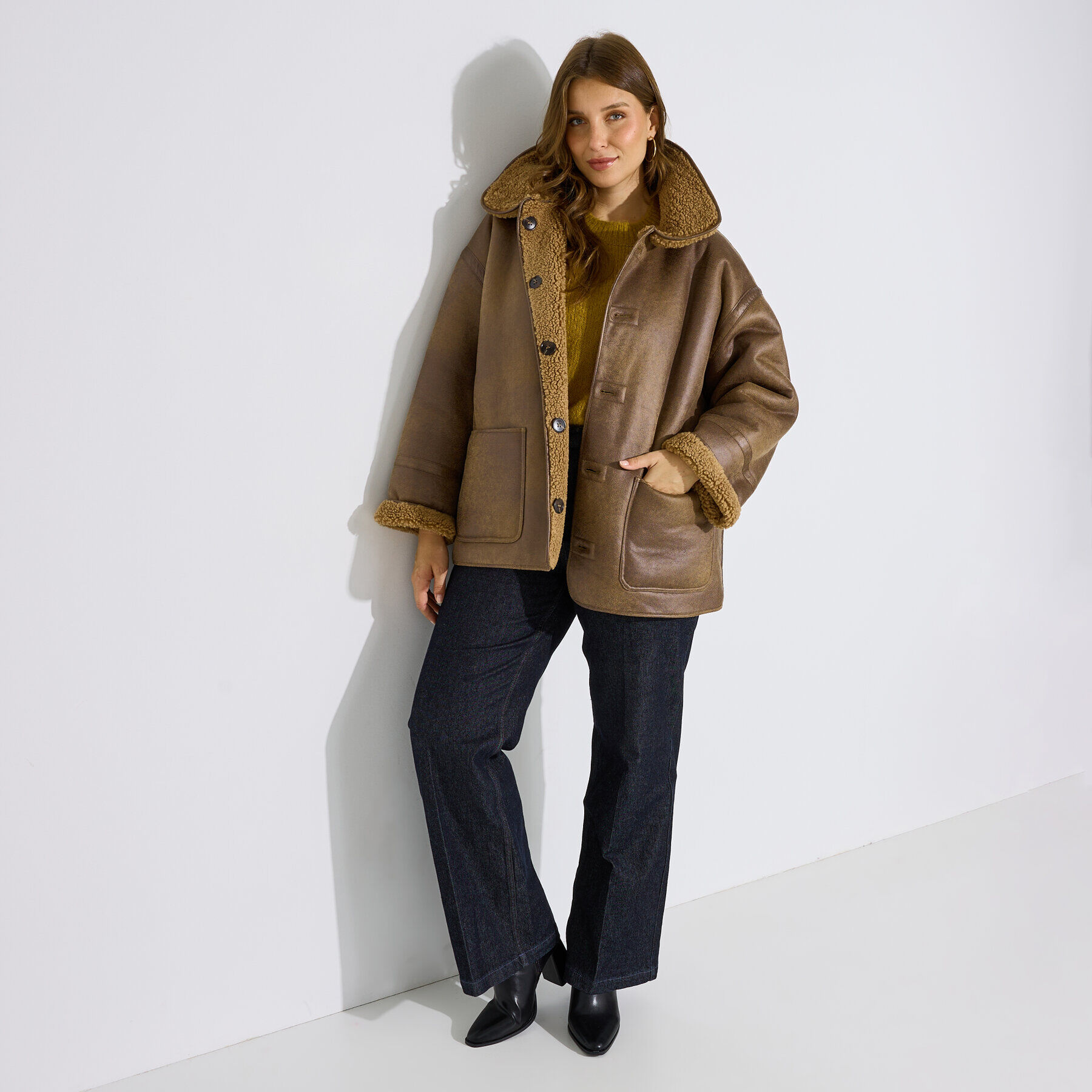 Manteau r&eacute;versible femme