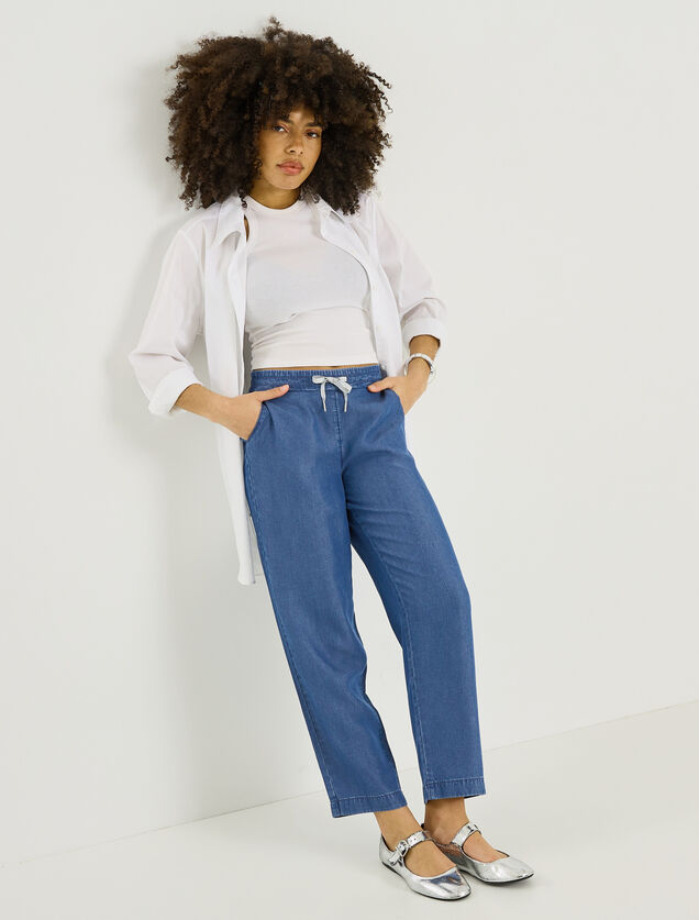 Pantalon large en lyocell femme