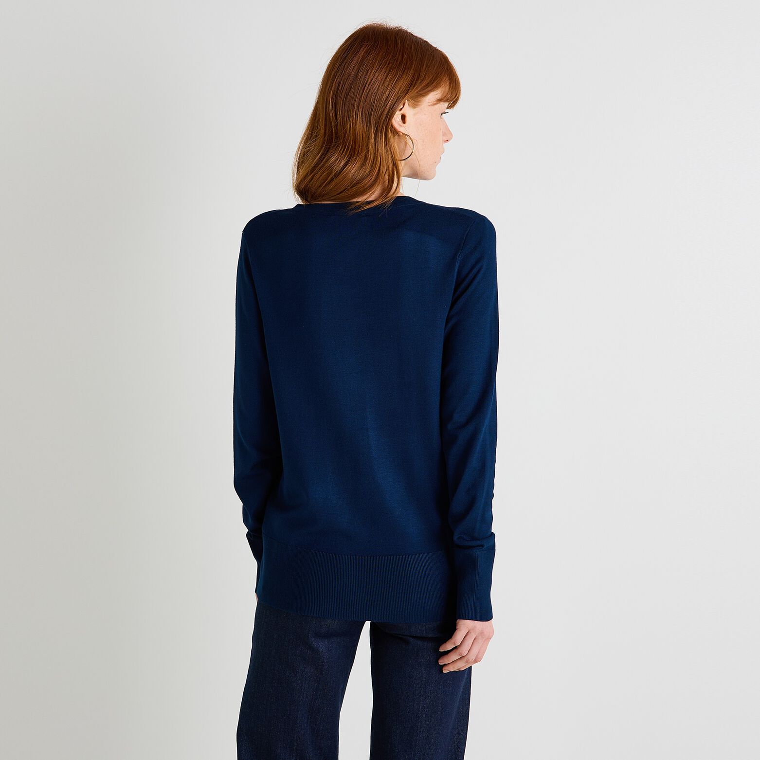 Gilet col rond femme