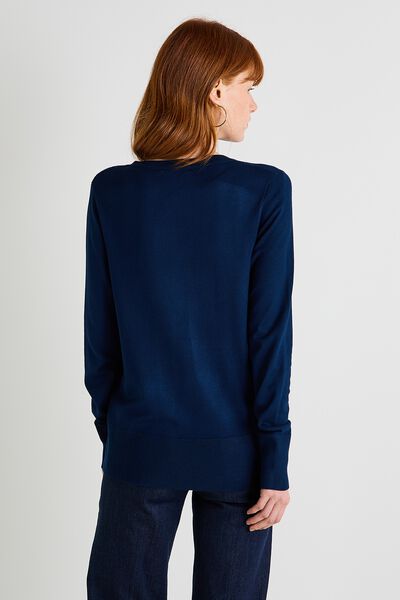 Gilet col rond femme