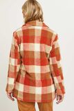 Manteau à carreaux femme
