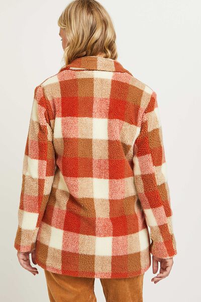 Manteau à carreaux femme