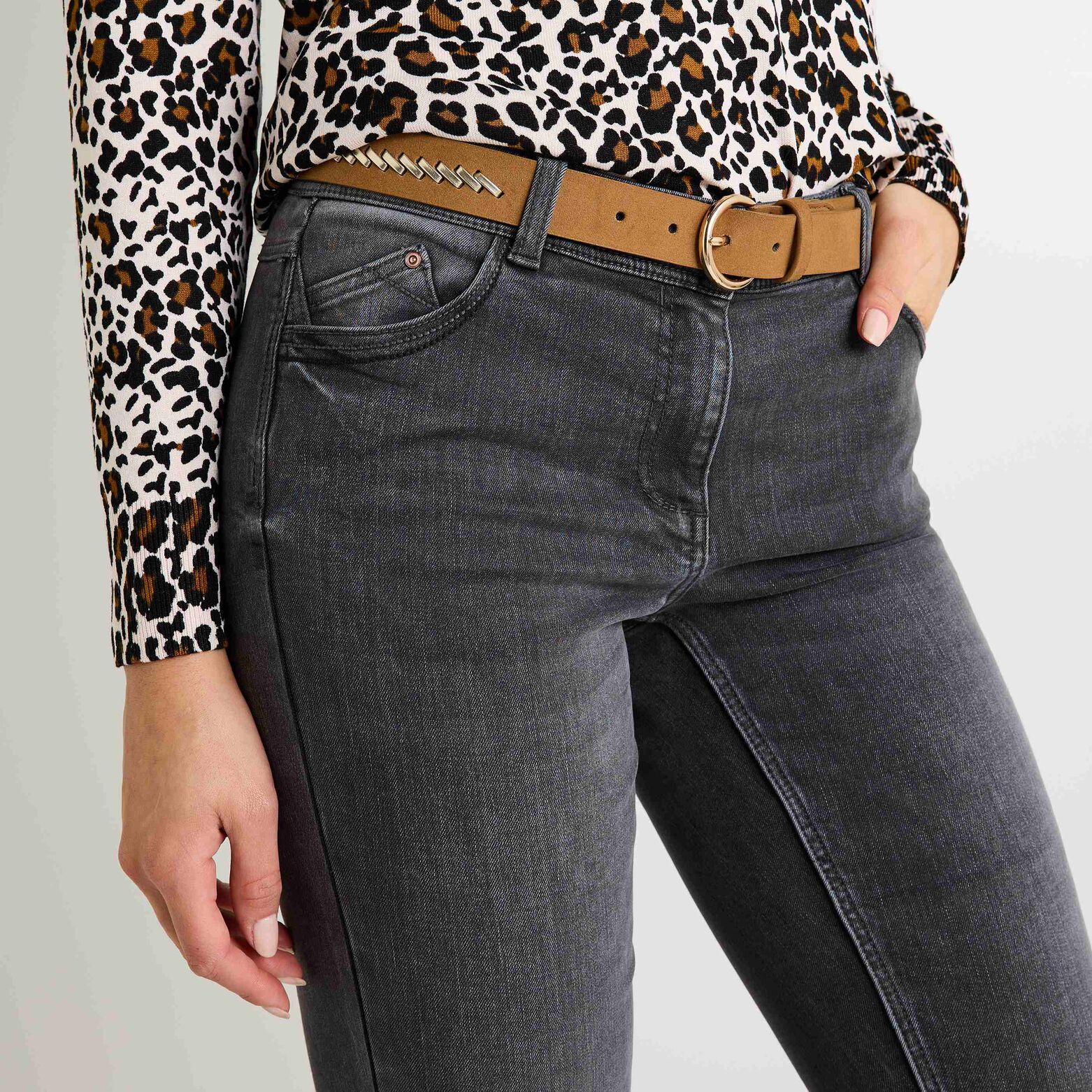 Ceinture détail tressé femme