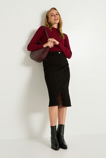 Pull col montant femme