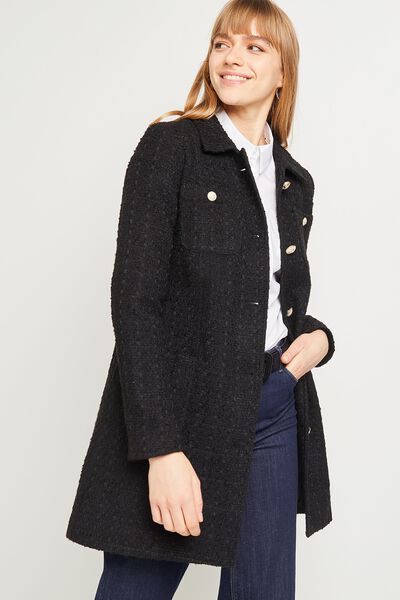 Manteau tweed femme